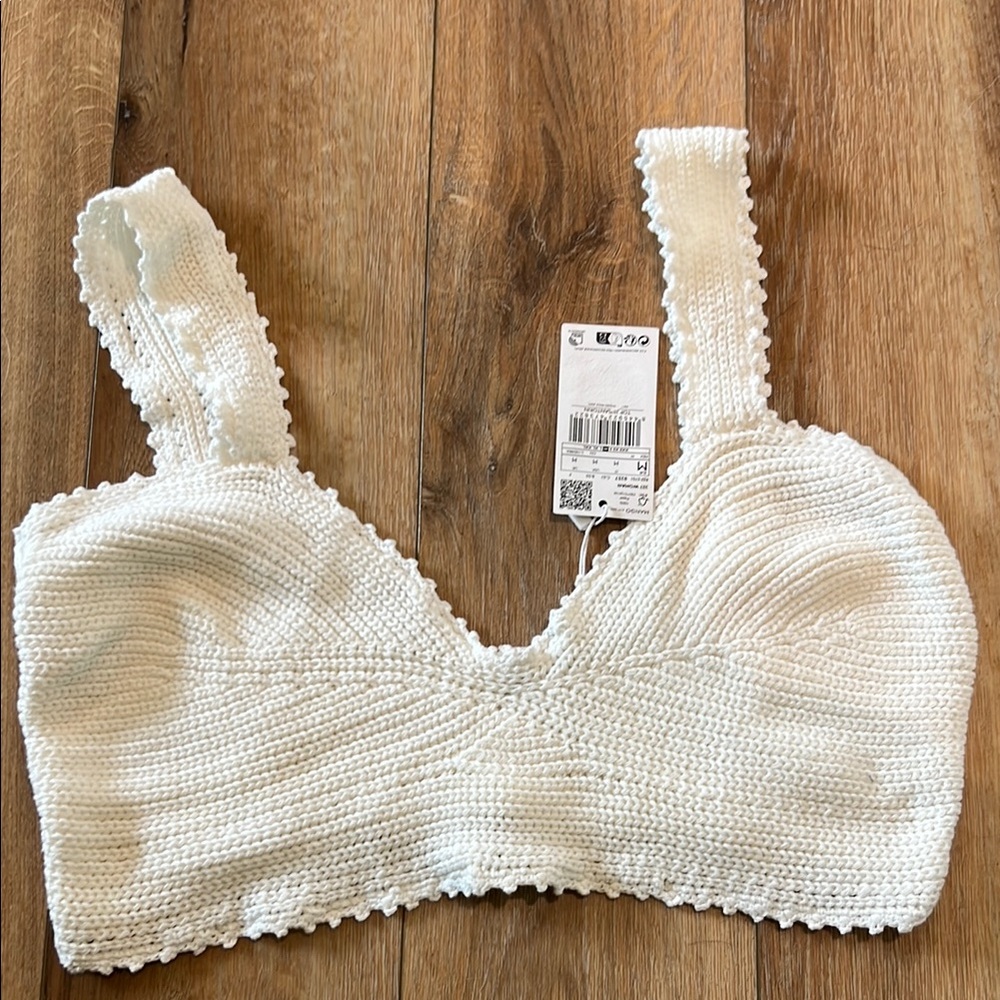 Mango Cream Knit Tank Top